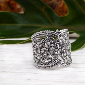 925 Sterling Silver Filigree Ring for Modern Styles