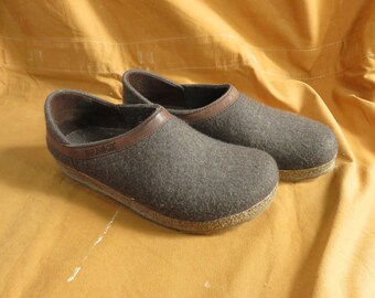 wool clogs with cork soles