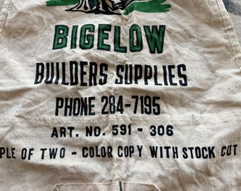 ヴィンテージ 50s Lumber Company キャンバス ショップエプロン