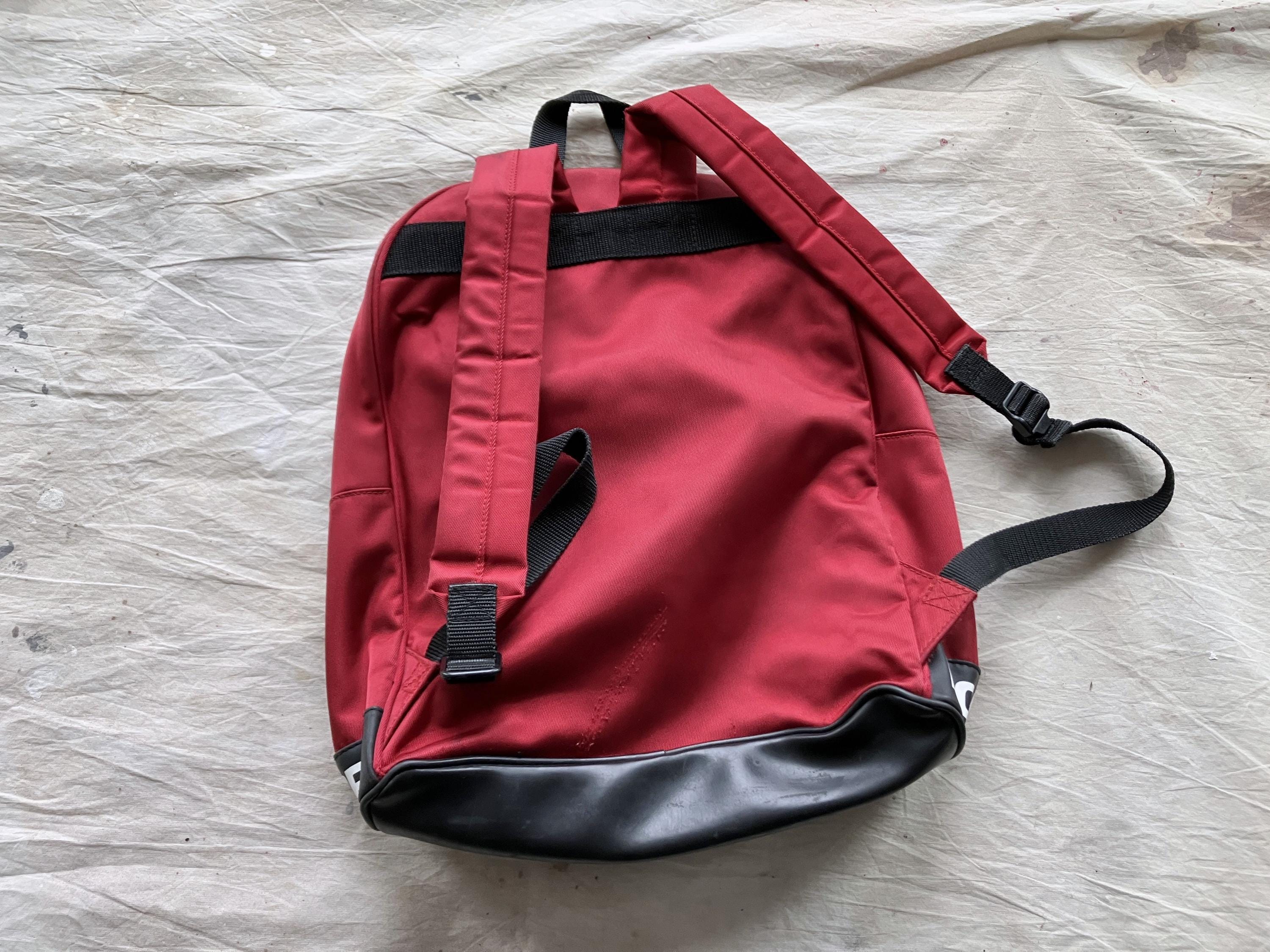 Vintage 90s Polo Sport Vinyl Bottom Backpack / 1990s Red 