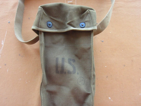 Vintage 40s US Army Radio Carrier Canvas Bag / 19… - image 10