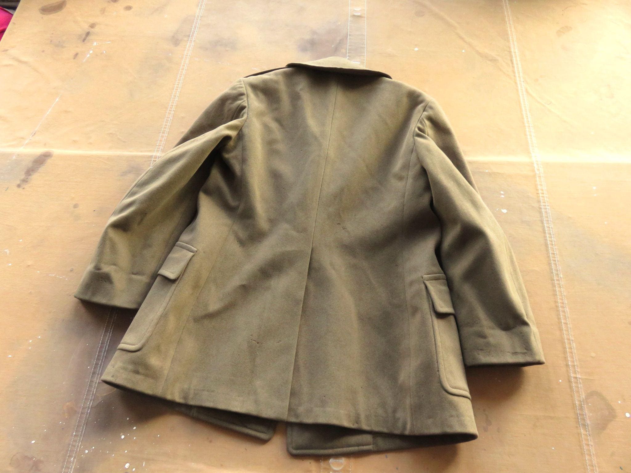 Small 40s US Army Officer's Mackinaw Overcoat / Double Breasted