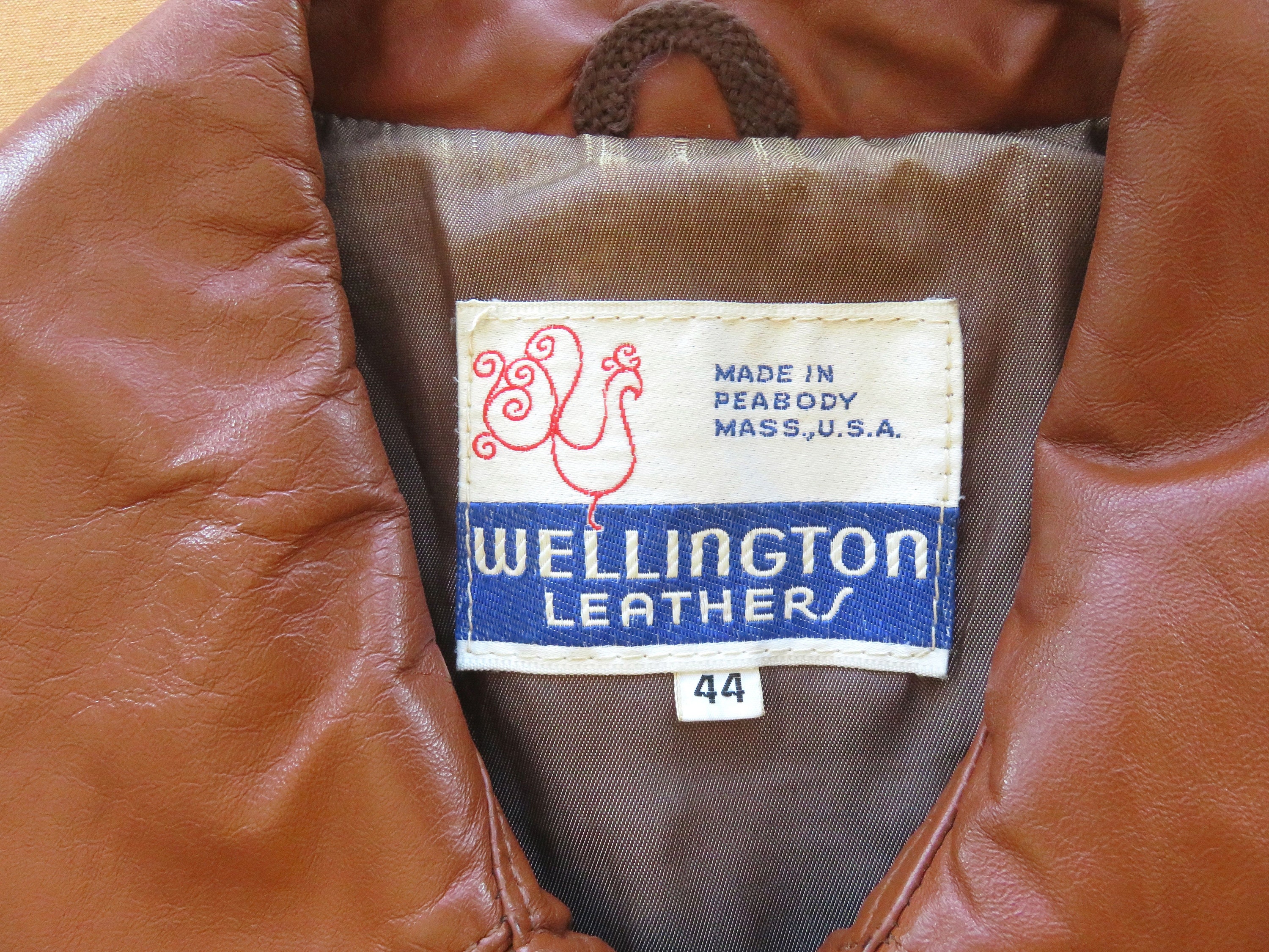 Medium 70s Wellington Leather Brown Leather Jacket / Hippie