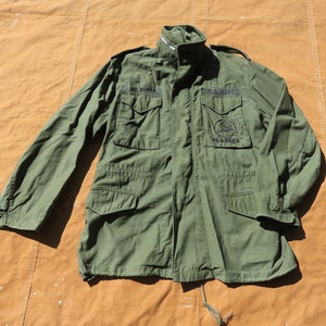 Medium / Large 60s US Navy Seabees M-65 Field Jacket / 1968, Army Jacket, Named Soldier, Sportsmaster