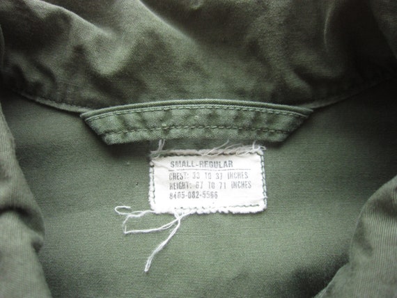 Small / Medium 60s US Army Poplin Cotton Jungle J… - image 3