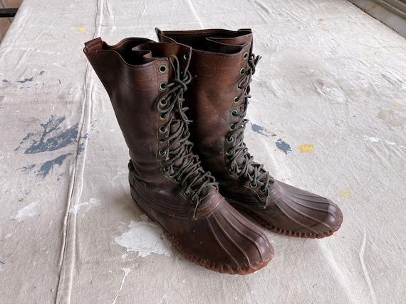 Men's 11 / 11.5 1940s LL Bean Maine Hunting Shoes / Bean Boots