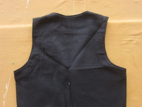 XS 40s Japanese Military Wool Vest / Navy Blue Bl… - image 9