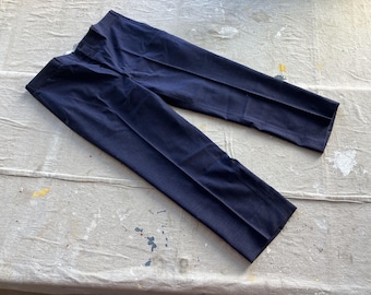 32 Waist 40s US Navy Wool Sailor Pants / Navy Blue 13 Button Flap