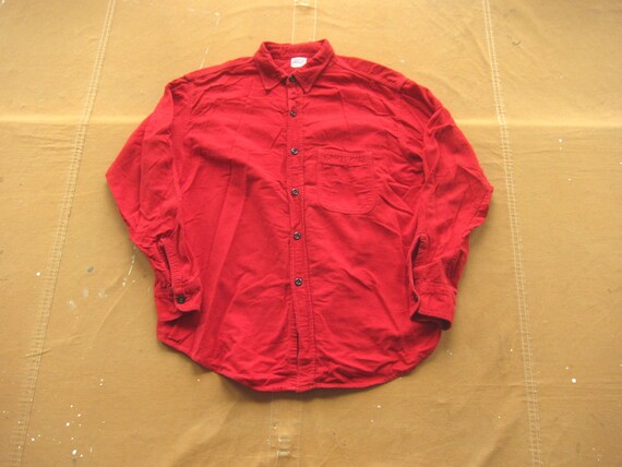 Buy Large 50s Cotton Flannel Shirt / 1950s Sanforized 100% Cotton 