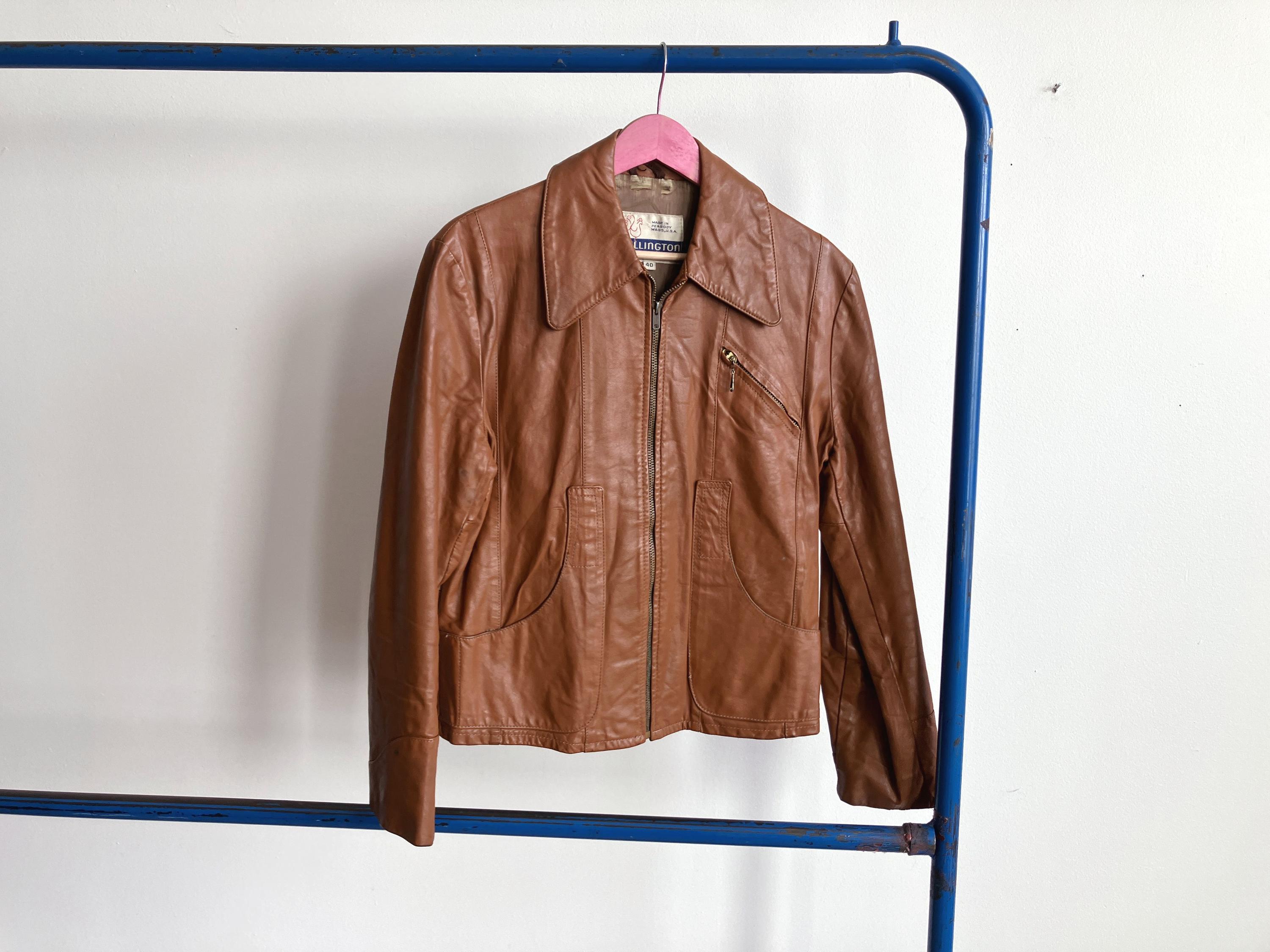 ジャケット・アウター 70s WELLINGTON LEATHERS Leather Jacket Wellington Leathers Jacket - Etsy
