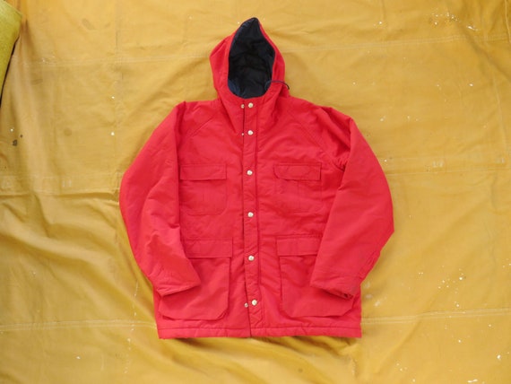 Reversible hooded blouson in flocked nylon