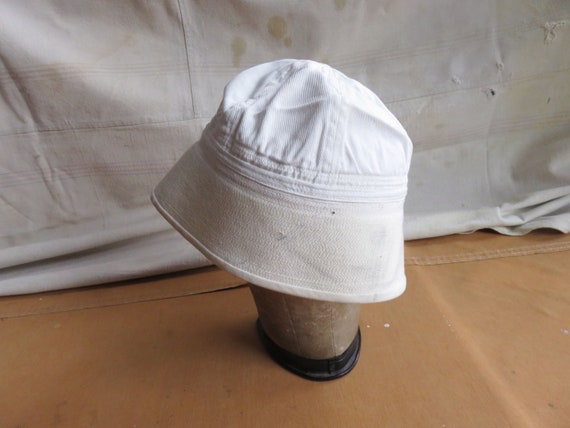 XS / Small 50s US Navy White Cotton Bucket Hat / … - image 4