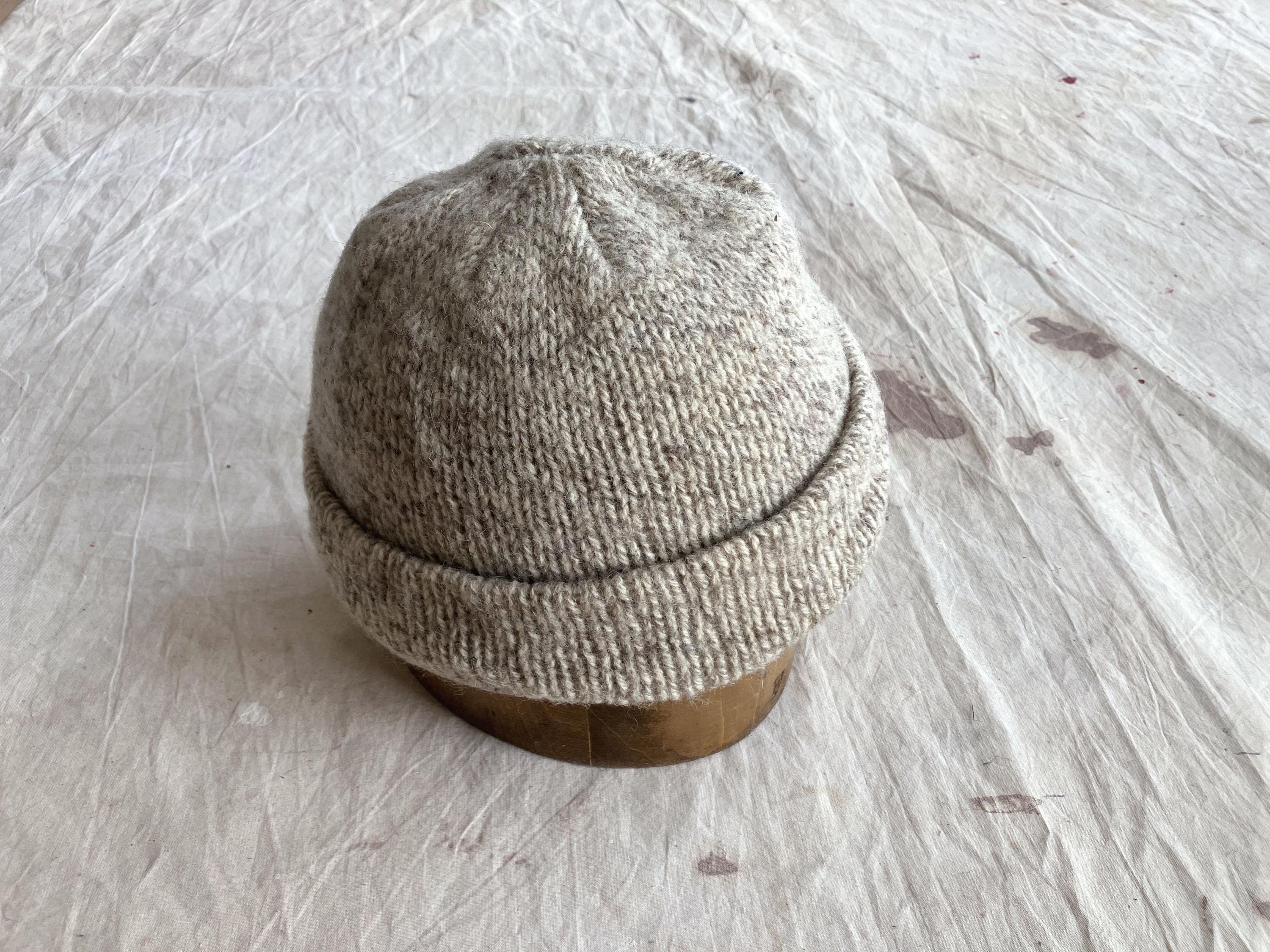 Italian Vintage 70s/80s Wool-Blend Chunky Knit Hat – Cream/Oat ❄️ Vintage 1970s Cream Knit Beanie Hat - Etsy main image 2