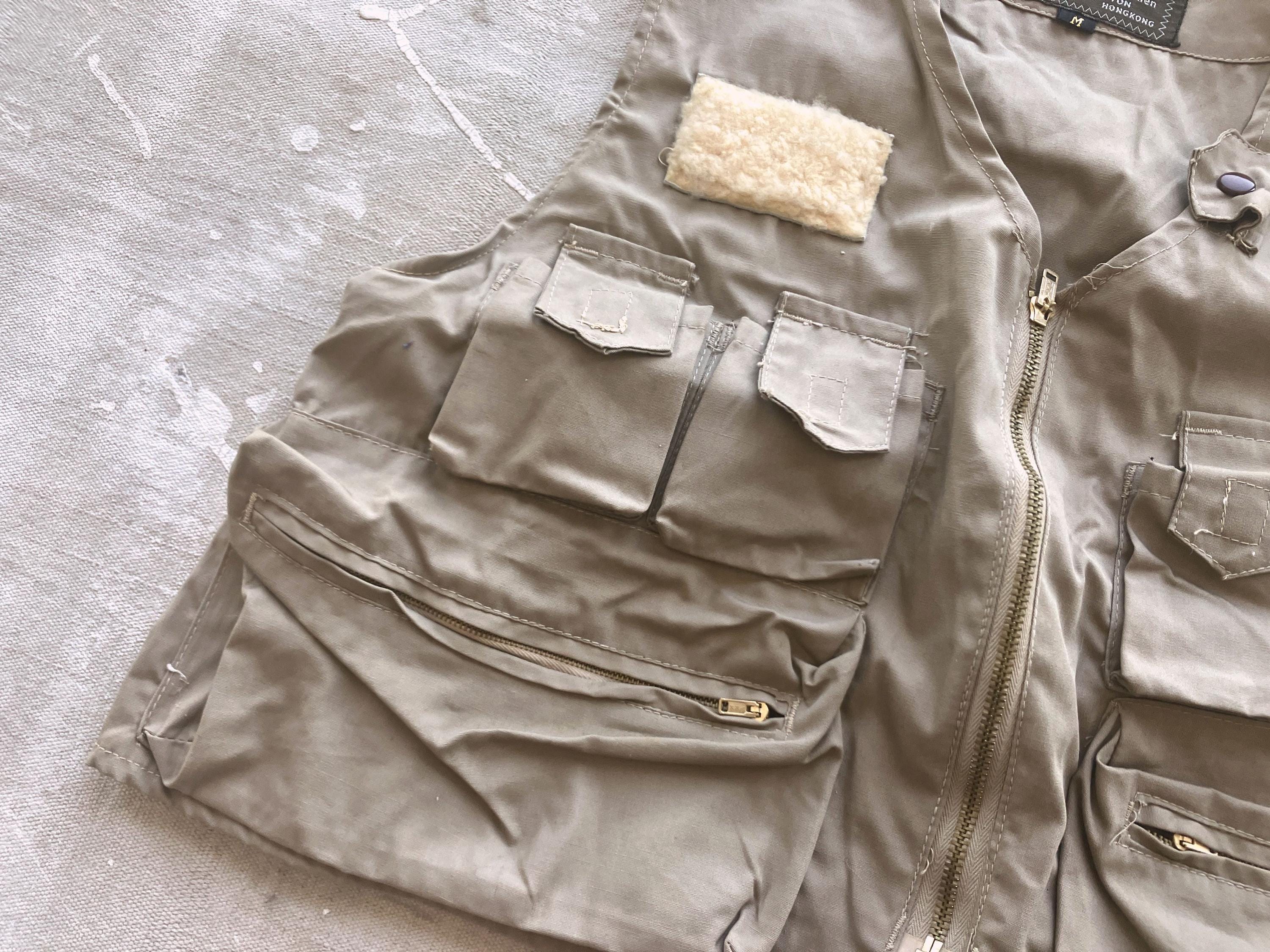 Gilet Utilitaire Vintage L.L.Bean - Taille M, Multi-poches, Camouflage - Années 90