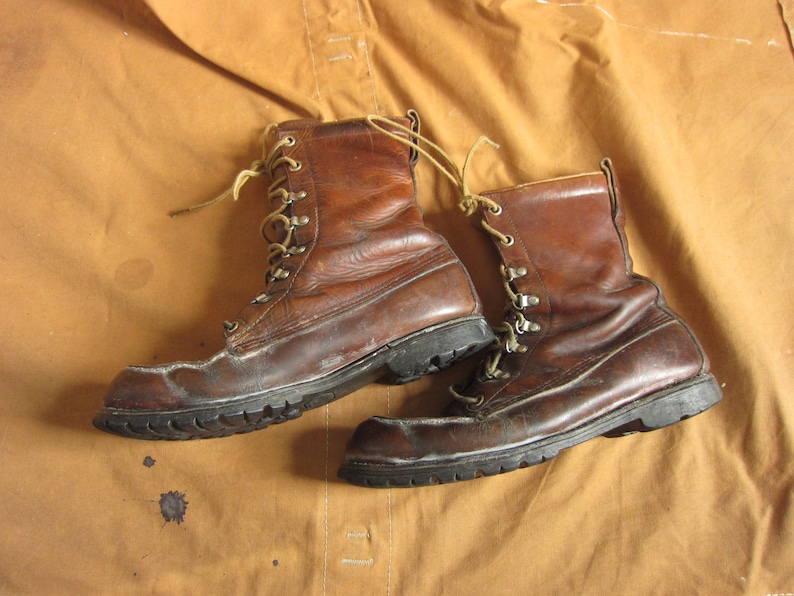 Black Lug Sole Size Men/'s 8.5 Women/'s 9.5 10 70s Red Wing Irish Setter Work Boots Moc Toe Brown Narrow A Width 9 9.5 Ankle Boots