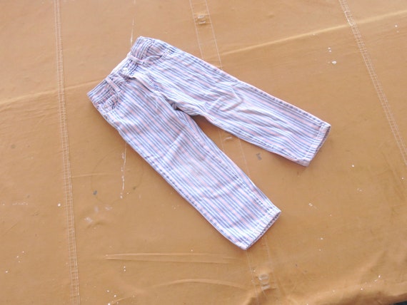 Children's 80s Lee Striped Jeans / 20 21 Waist 19… - image 1