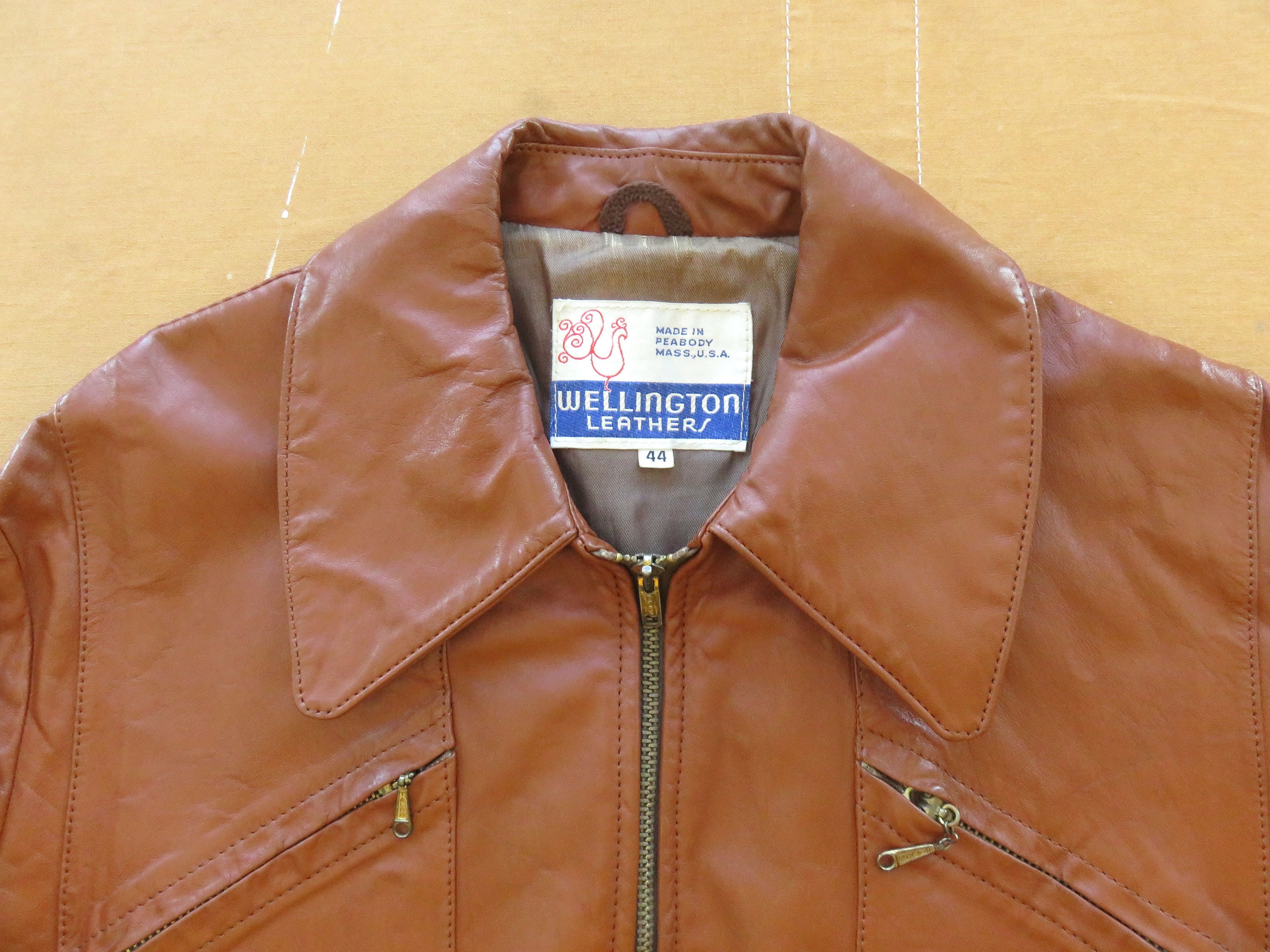 Medium 70s Wellington Leather Brown Leather Jacket / Hippie Medium 70s Wellington Leather Brown Leather Jacket / Hippie
