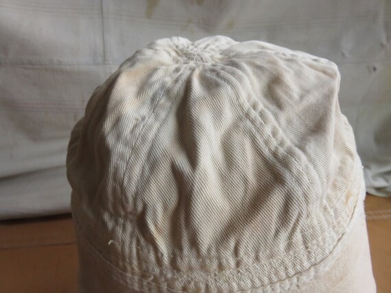 XS 40s US US Navy White Cotton Bucket Hat / Sailo… - image 3