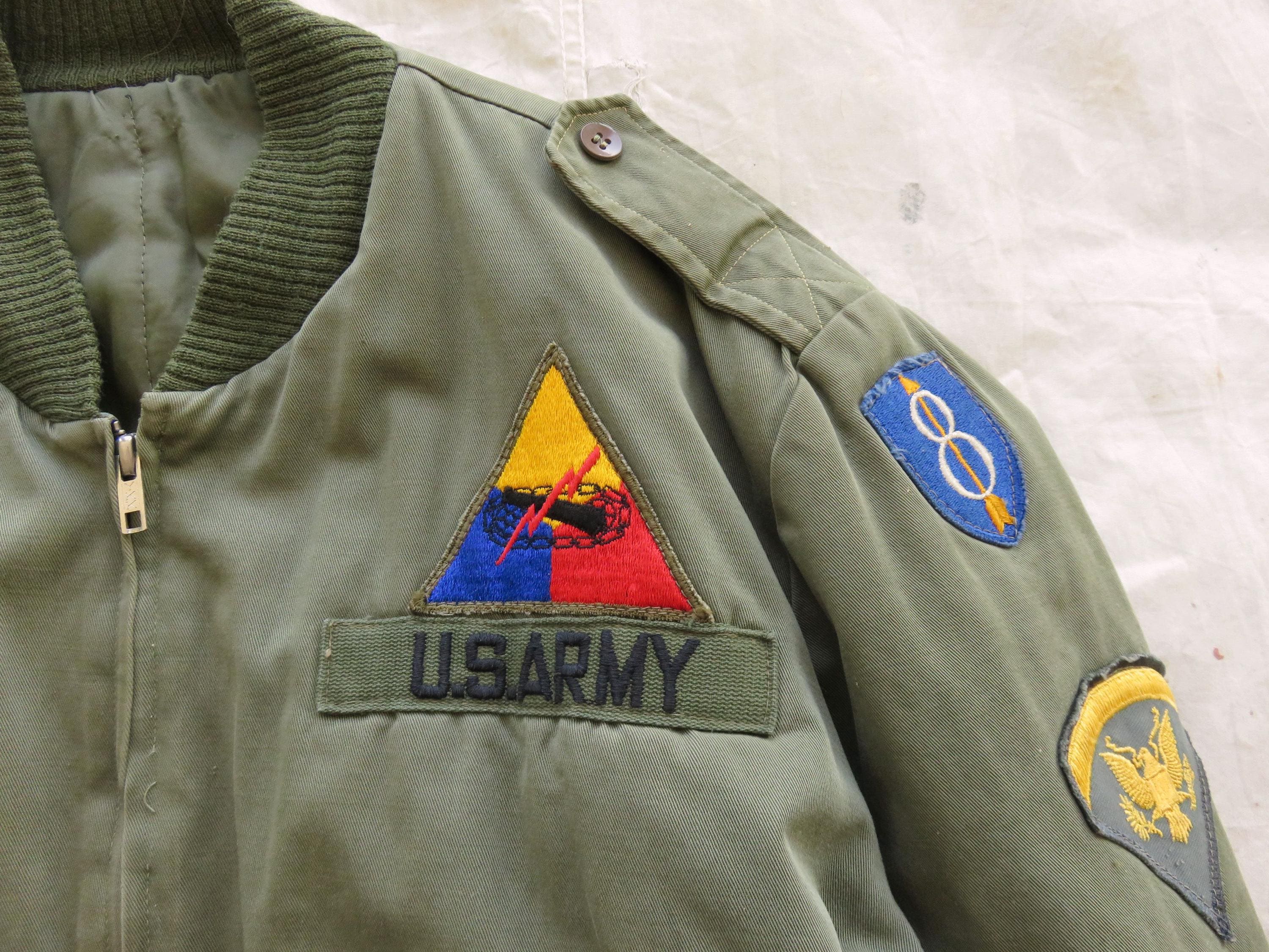 Medium 60s Army Tanker Jacket / Vietnam Era Theater Made