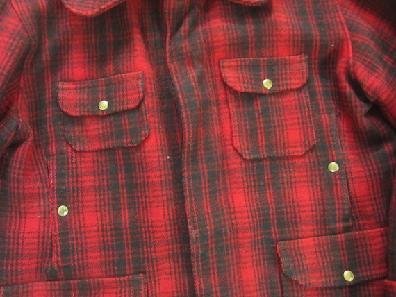 Large 40s Woolrich Buffalo Plaid Hunting Jacket /… - image 6