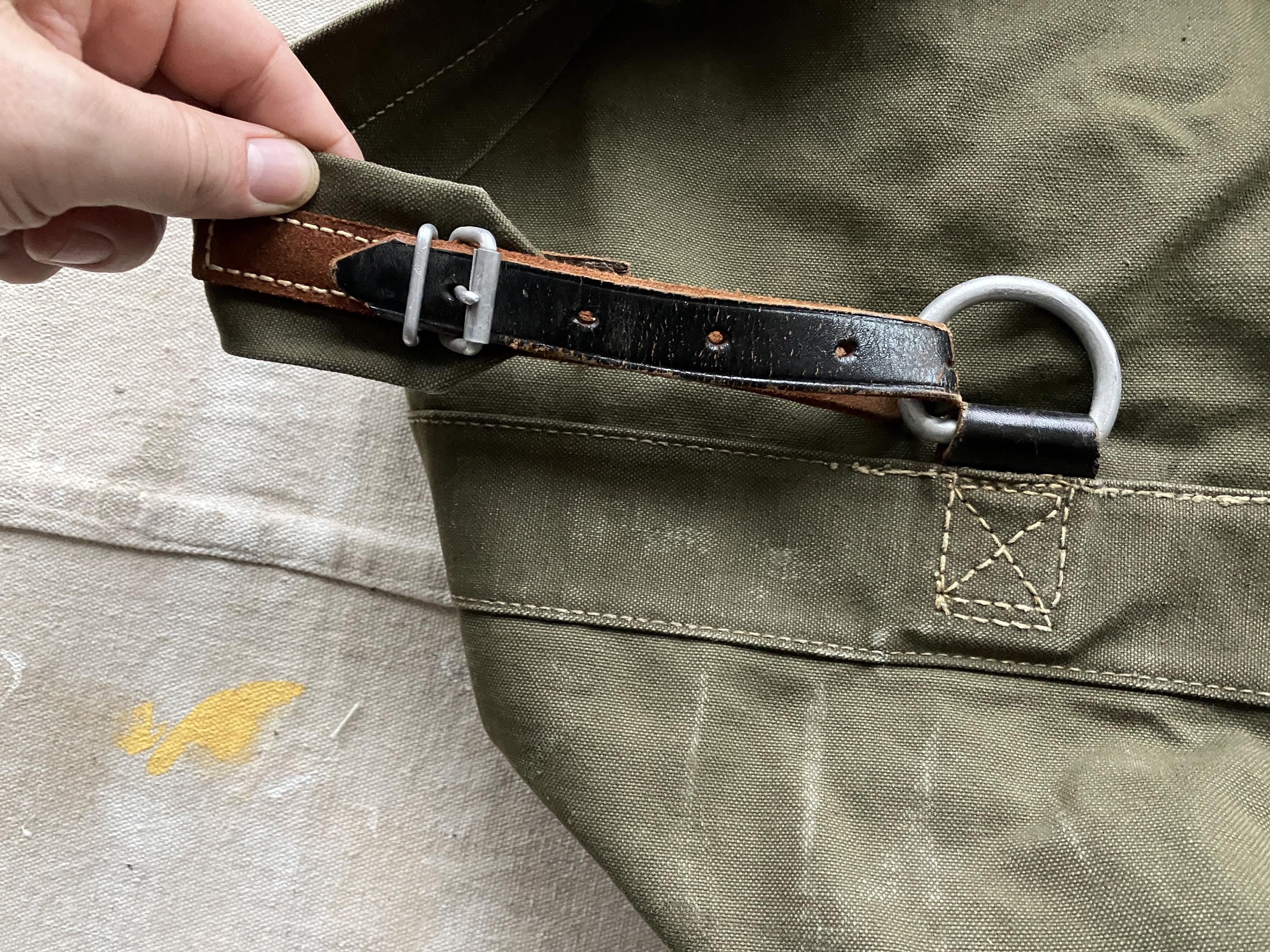 Vintage 60s German Canvas Military Backpack Duffel Bag / Huge