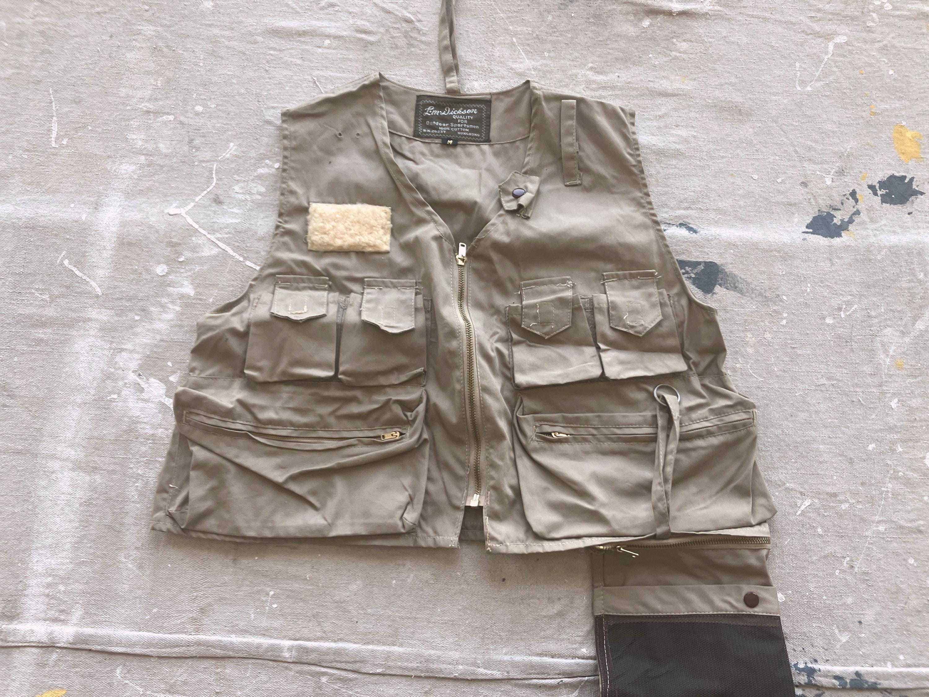 Gilet de pêche à la mouche multipoches - Camouflage - Max. 110kg