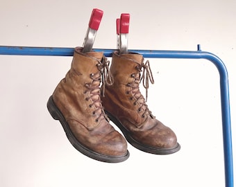 Men's 11 EE 80s Round Toe Red Wing Work Boots / Brown Leather