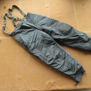 Large 50s / 60s US Air Force Heavy Winter Flight Pants / Buckleback 1950s 1960s Winter Extreme Cold Weather Army Military Air Crew