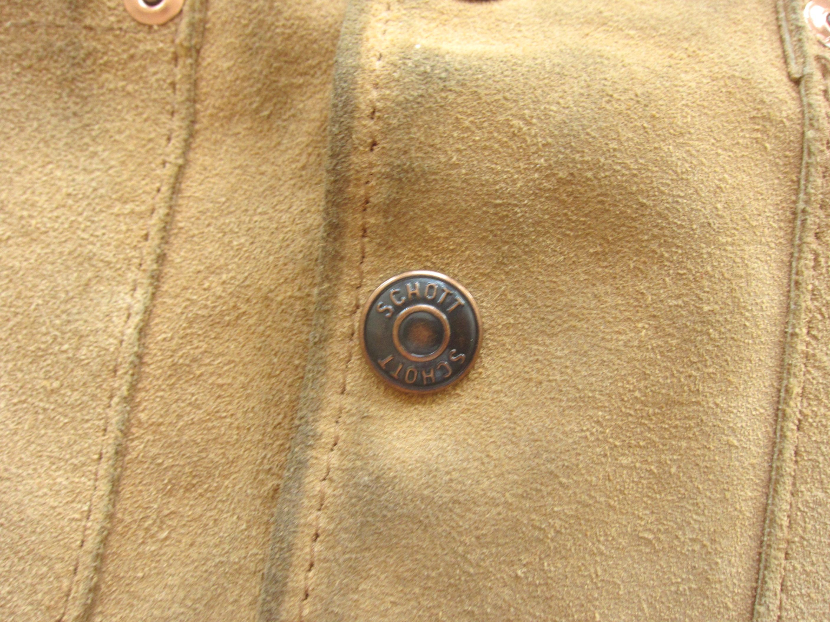 Small 70s Schott Suede Rancher Western Vest / Trucker Style