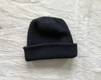 USN Watch Cap / Vintage Navy Beanie / 1960s USN Wool Knit Watch