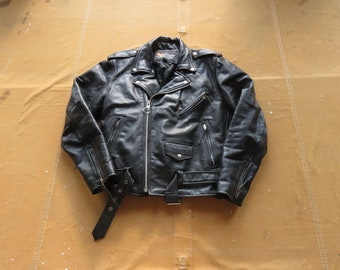 ジャケット・アウター Knuth Marf layered motorcycle coat black Medium / Large 90s Black Leather Motorcycle Jacket / Xelemnt