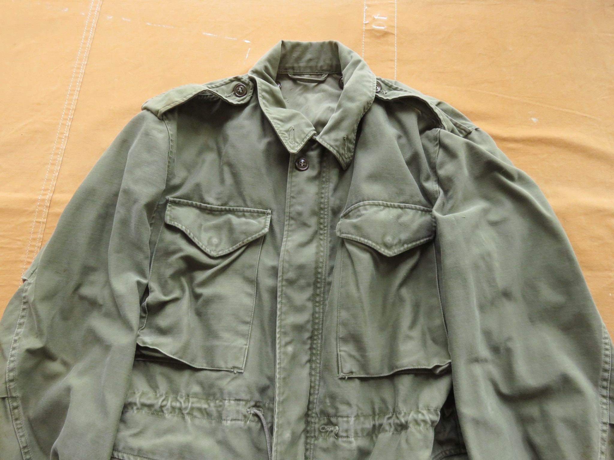 Small 50s US Army M-51 Field Jacket / Cotton Faded Thrashed Small 50s US Army M-51 Field Jacket / Cotton Faded Thrashed