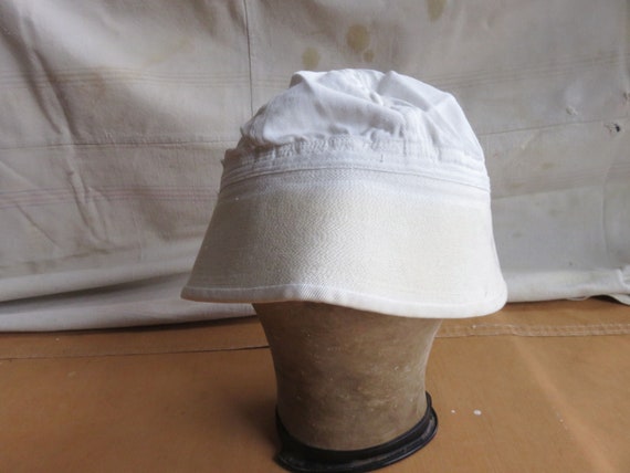 XS / Small 50s US Navy White Cotton Bucket Hat / … - image 3