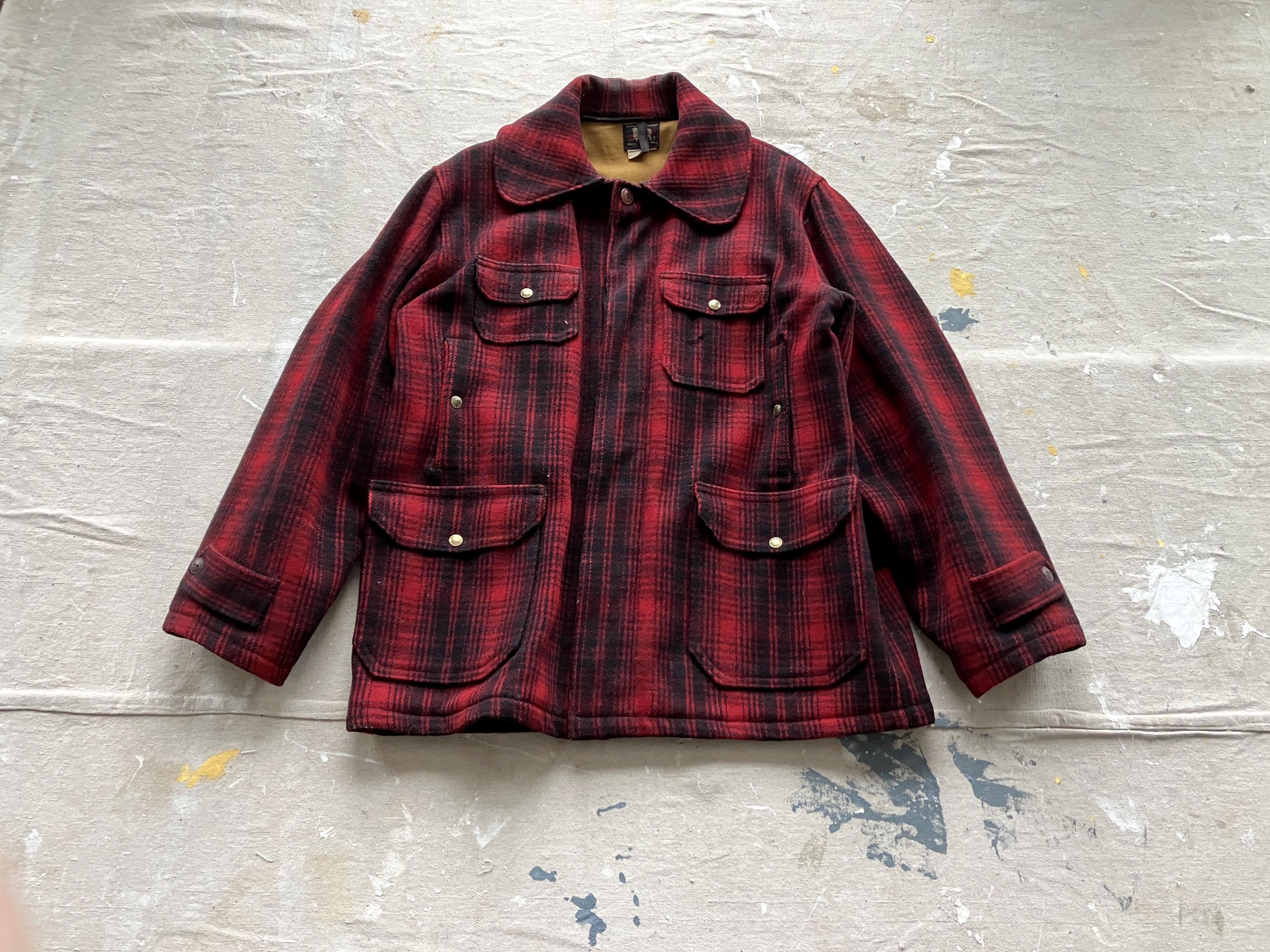 90s Filson オイルドジャケット 裏地チェック イタリア製 ラージ 40