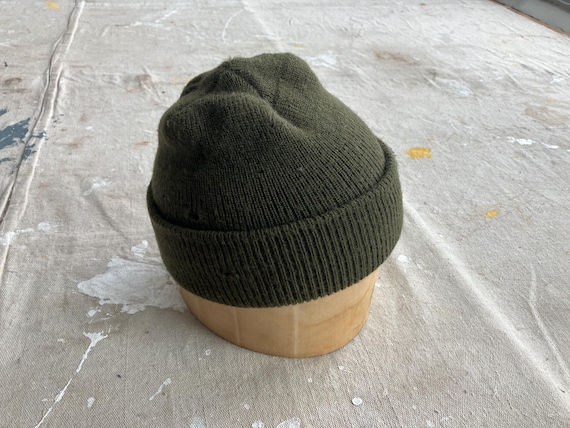 （訳ありセール 格安） 80s Small US Green Army 1980s / Cap Watch Green Wool Army 帽子