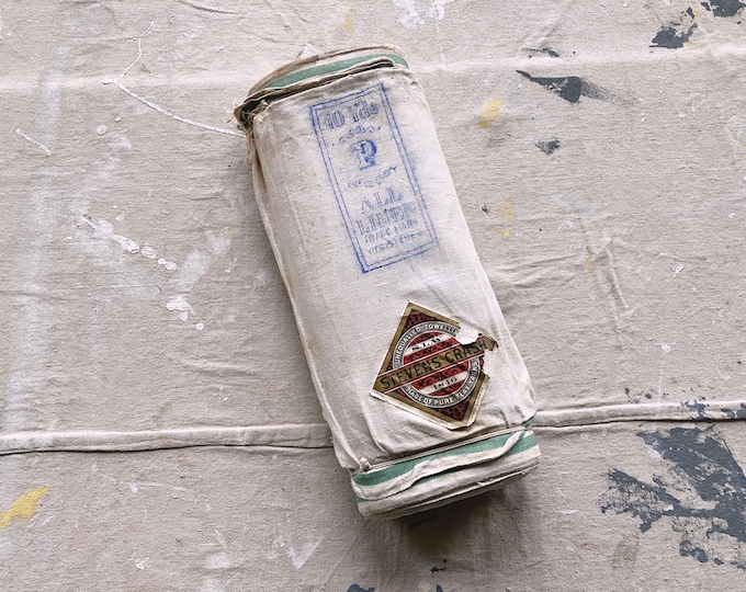Antique Linen Fabric Full Bolt / Stevens Crash Flax Linen Towelling ...