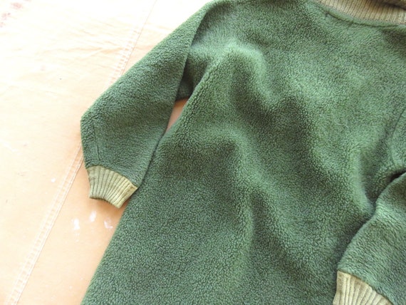 XS 50s / 60s Campus Kodiak Green Fleece Pullover Jacket