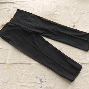 38 Waist Antique Men&#39;s Tuxedo Pants / Black Wool Men&#39;s Trousers 1910s 1920s Large XL