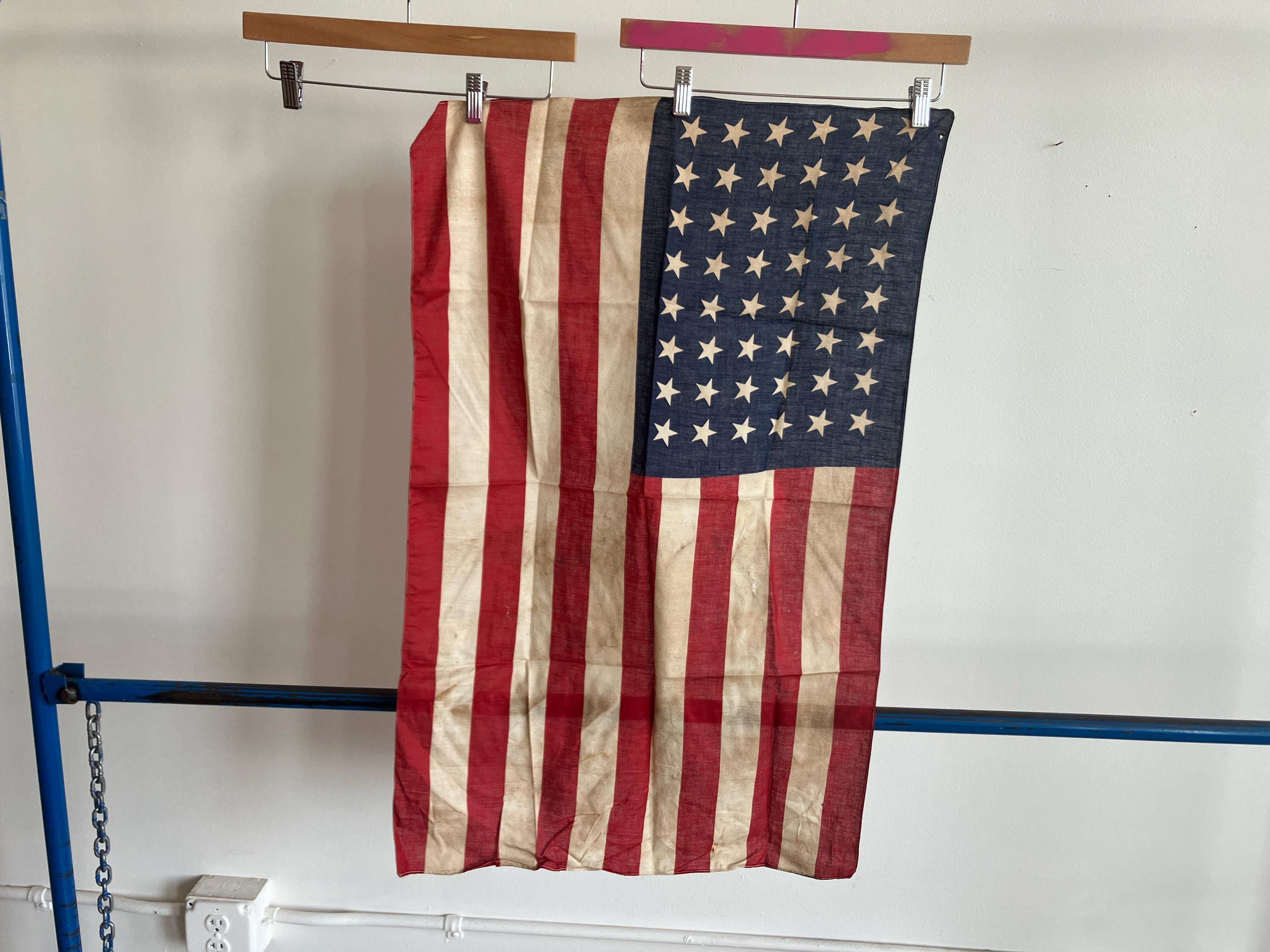 アンティーク ヴィンテージ アメリカ フラッグ 40’s 50’s Vintage 40s / 50s 48 Stars Small Cotton American Flag