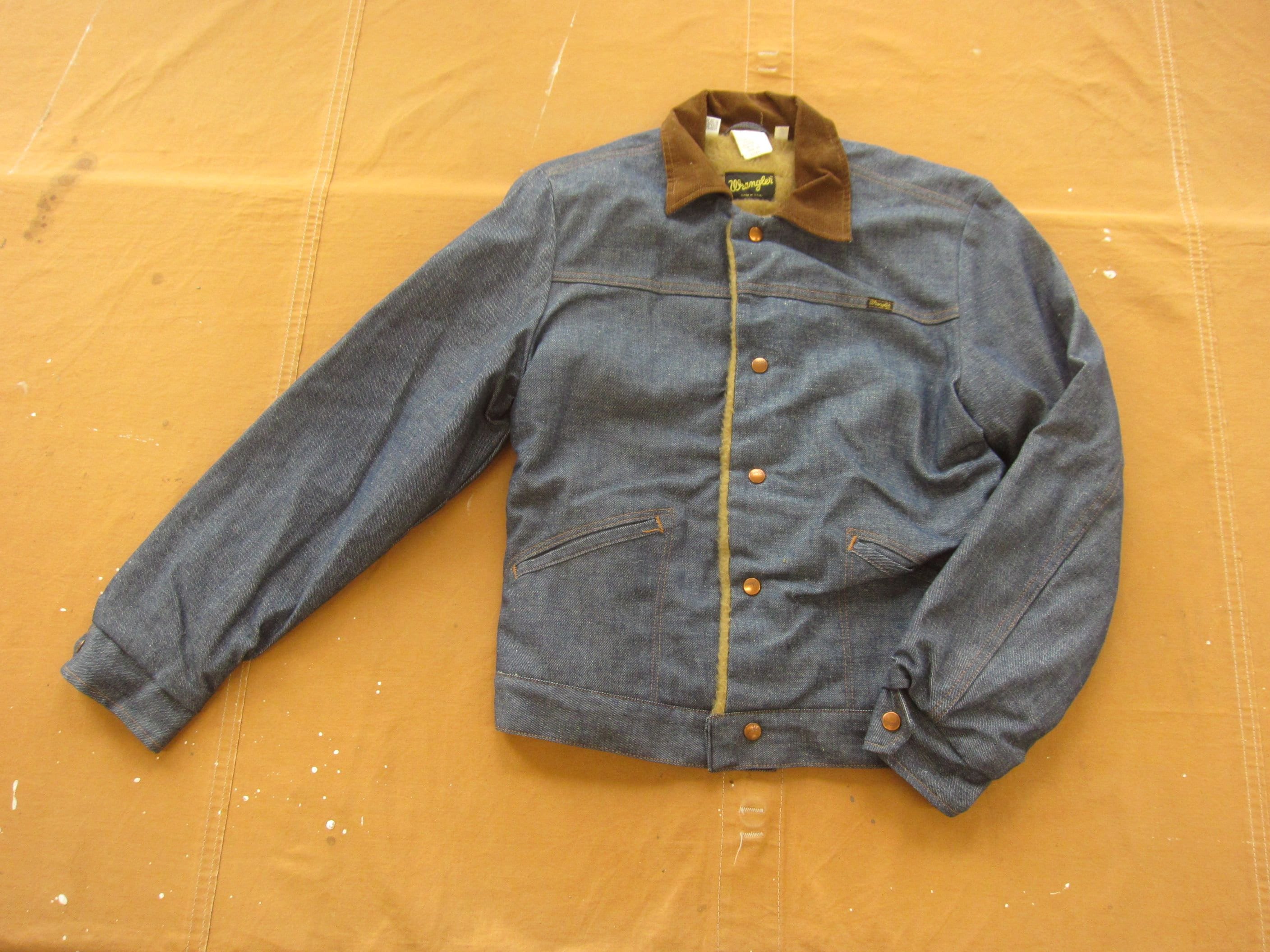 Buy Small 70s Wrangler 100% Cotton Fleece Lined Denim Jacket / Online in  India - Etsy