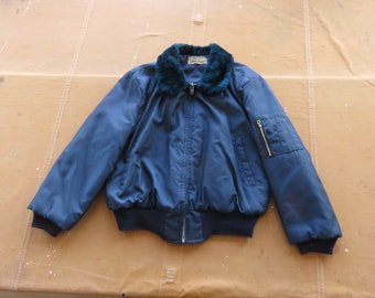 Medium / Large 60s Blue Bomber Jacket / B-15C Style 1960s 1970s Military Army Air Force B15C B15