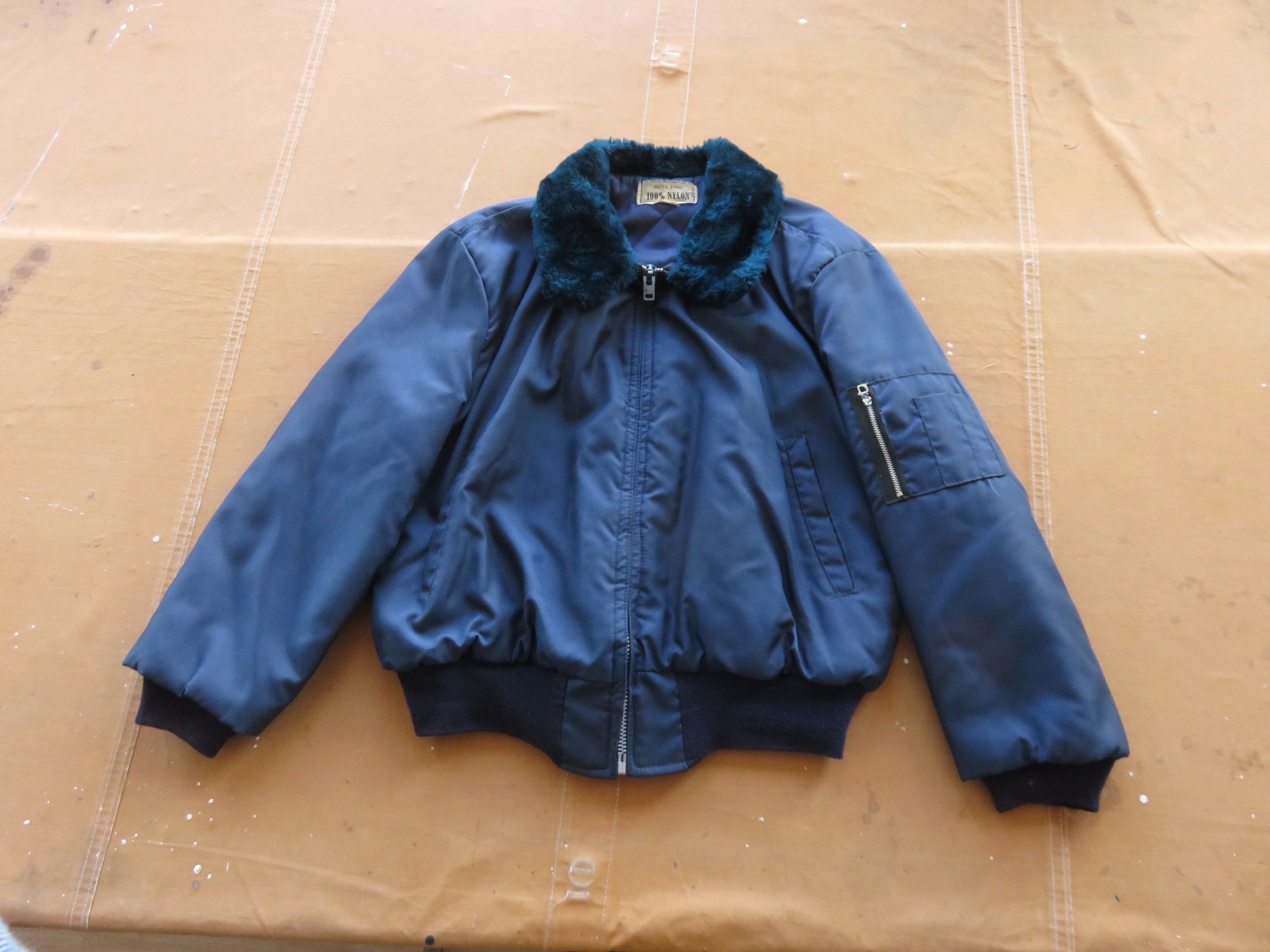 Medium / Large 60s Blue Bomber Jacket / B-15C Style 1960s