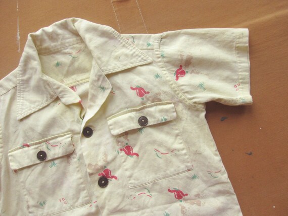 XXS / XS 40s Cowboy Cotton Button Down Shirt / Sh… - image 5