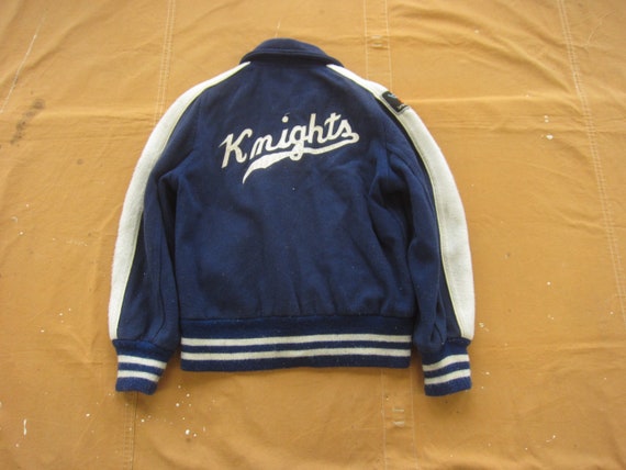 Vintage Medium or Small Varsity Jacket Wool With Chainstitch 