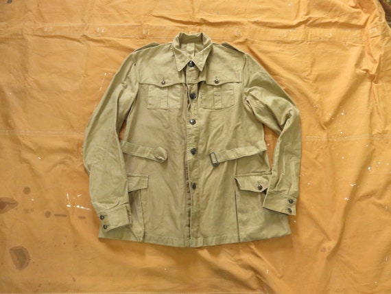 beige military jacket