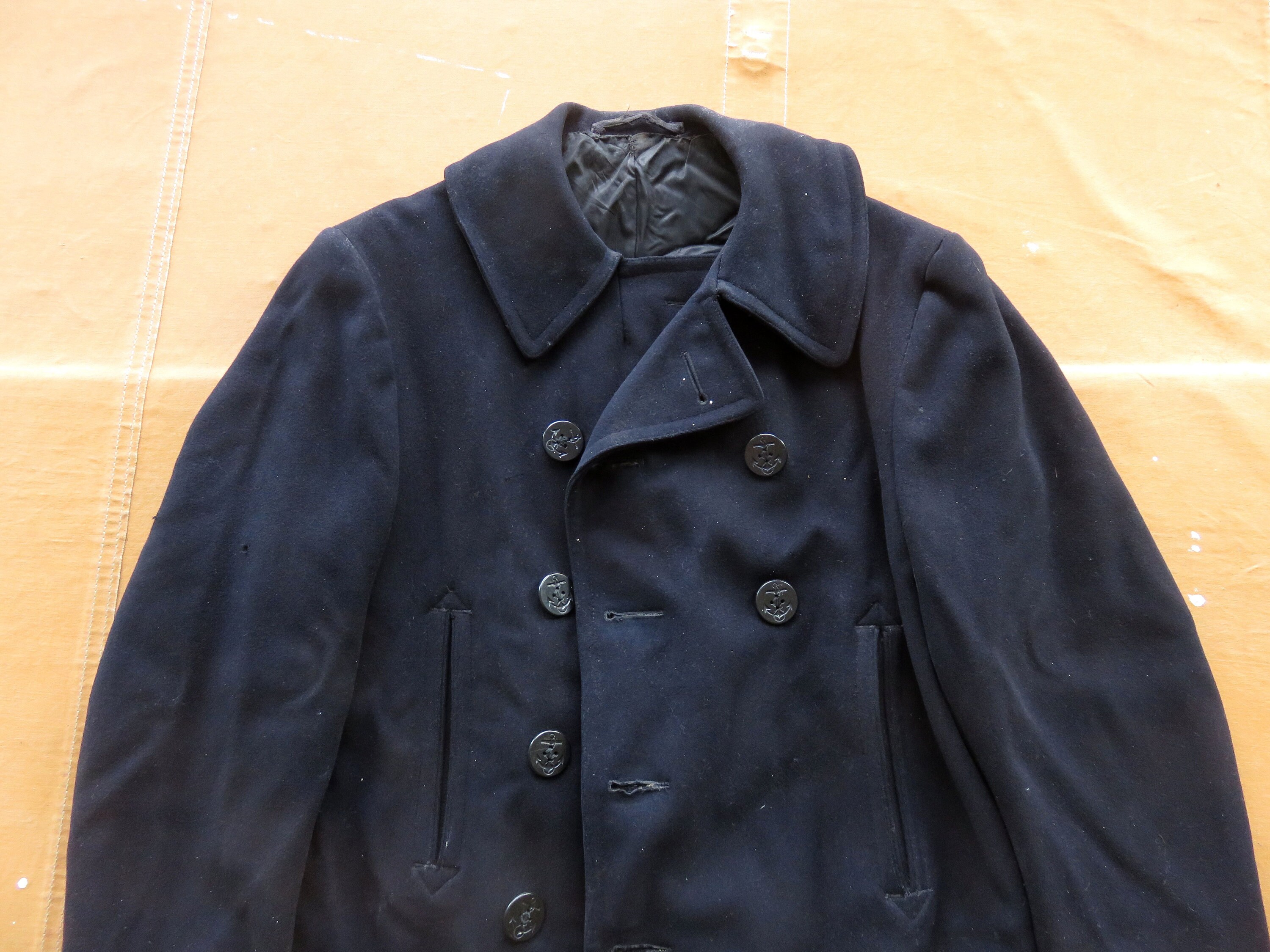 Vintage US Navy Pea Coat 1940s USN 10 Buttons M/L | eBay