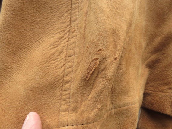 Medium 40s / 50s Suede Norfolk Belted Jacket / Brown Leather Suede 
