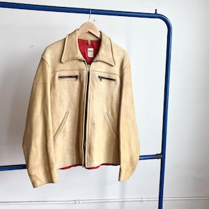 60s Leather Sport Coat - Etsy