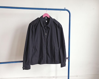 XL 90s US Military Black 385 Work Jacket / Chinstrap Cropped Work Coat Army