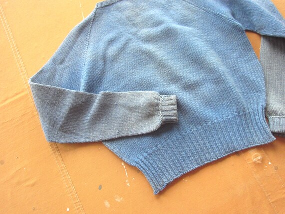 Medium 40s / 50s Women's Powder Blue Wool Sweater… - image 9